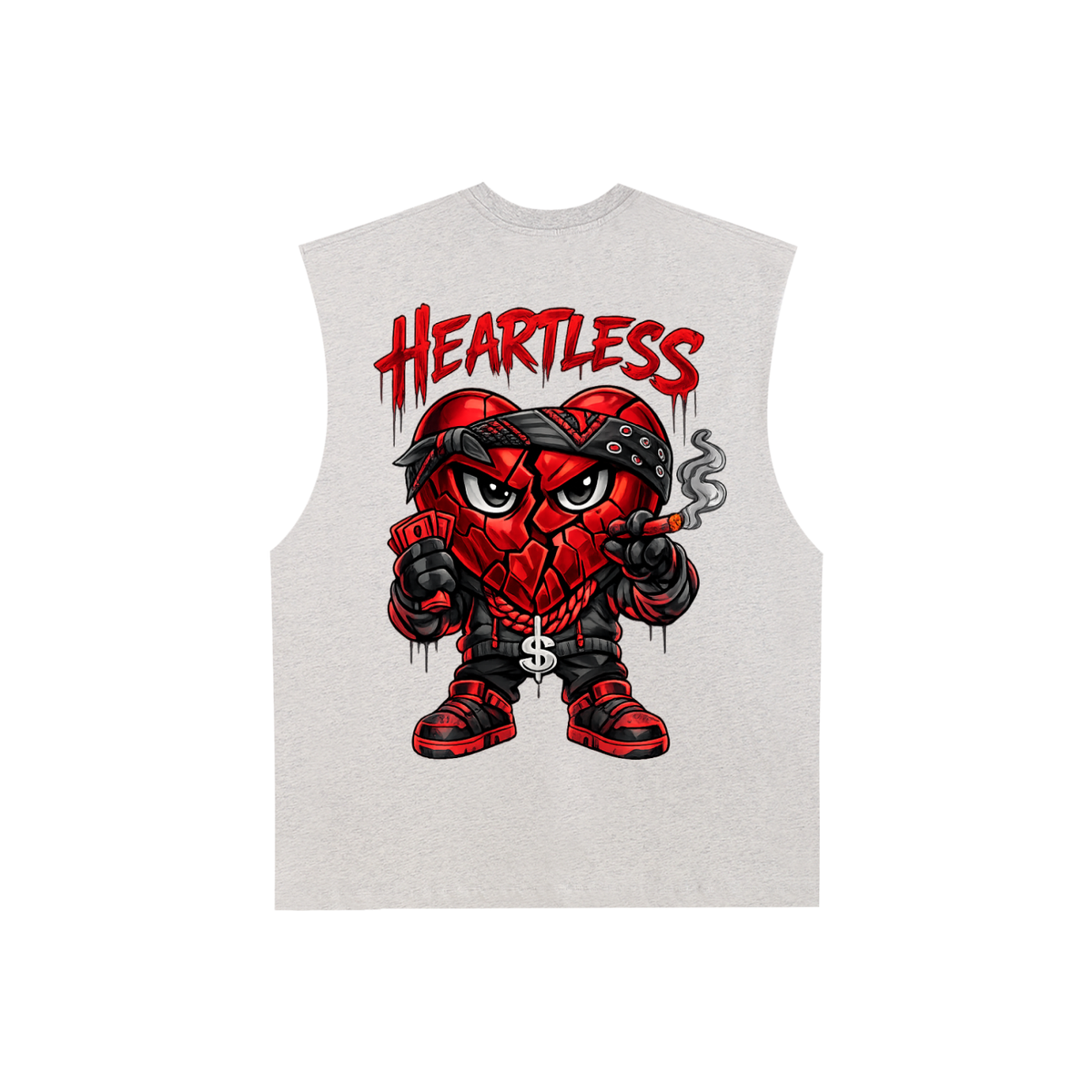 Raw Edge Cotton Tank Top