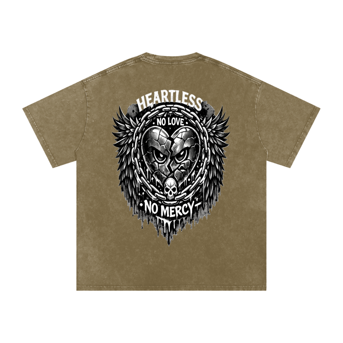 Snow Washed Oversized Cotton T-Shirt
