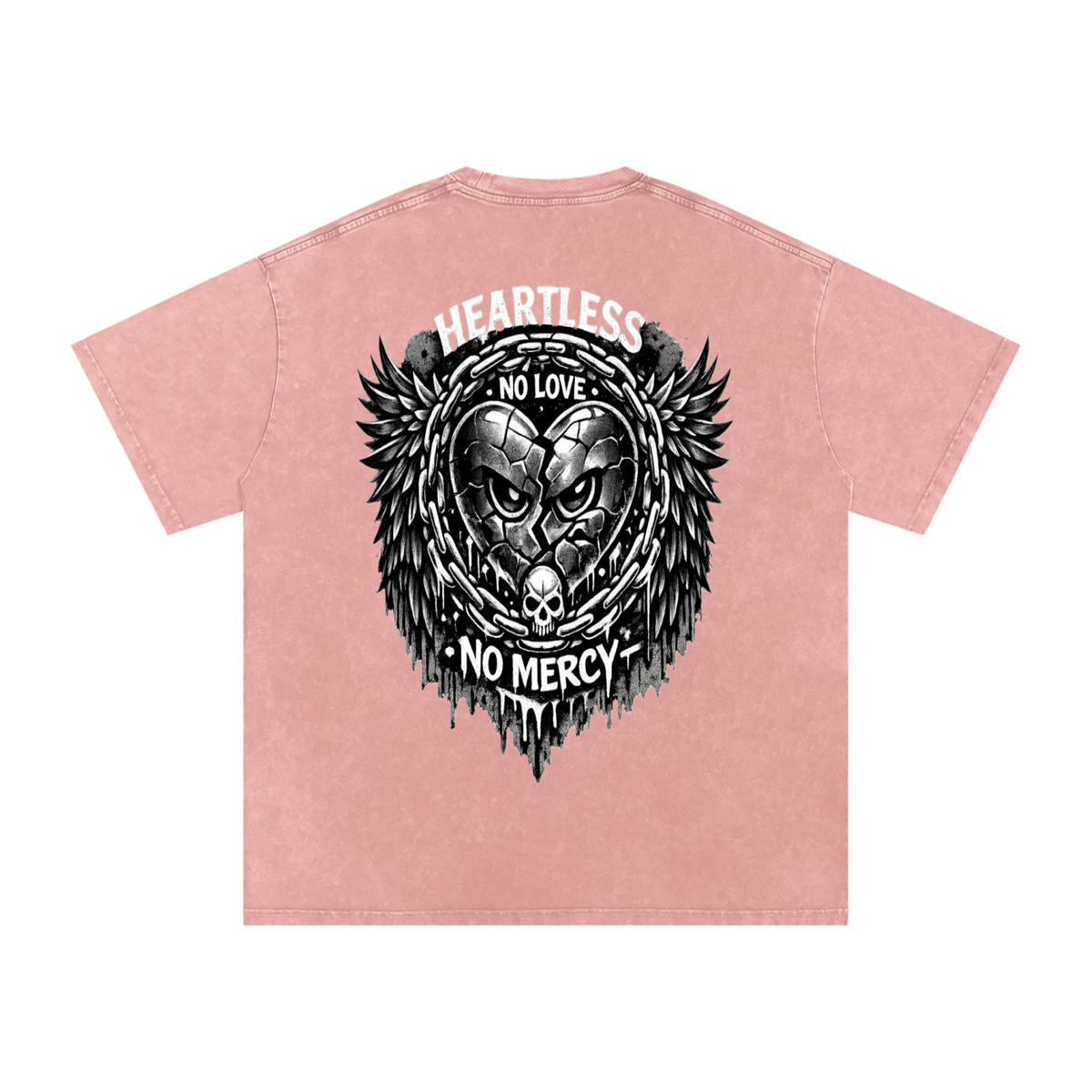 Snow Washed Oversized Cotton T-Shirt