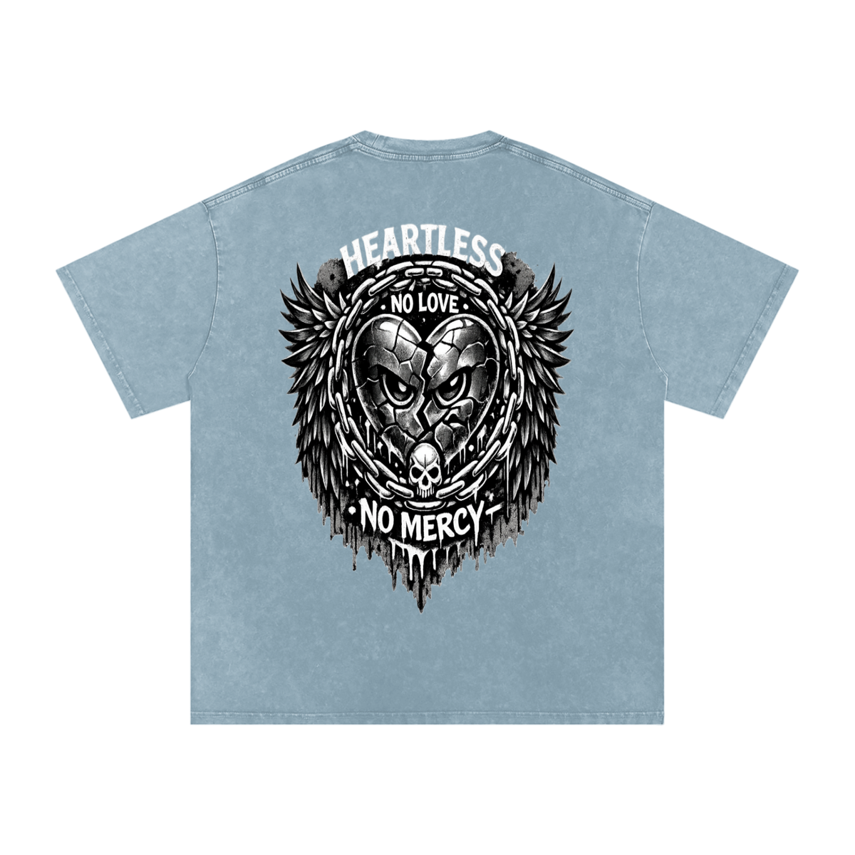 Snow Washed Oversized Cotton T-Shirt