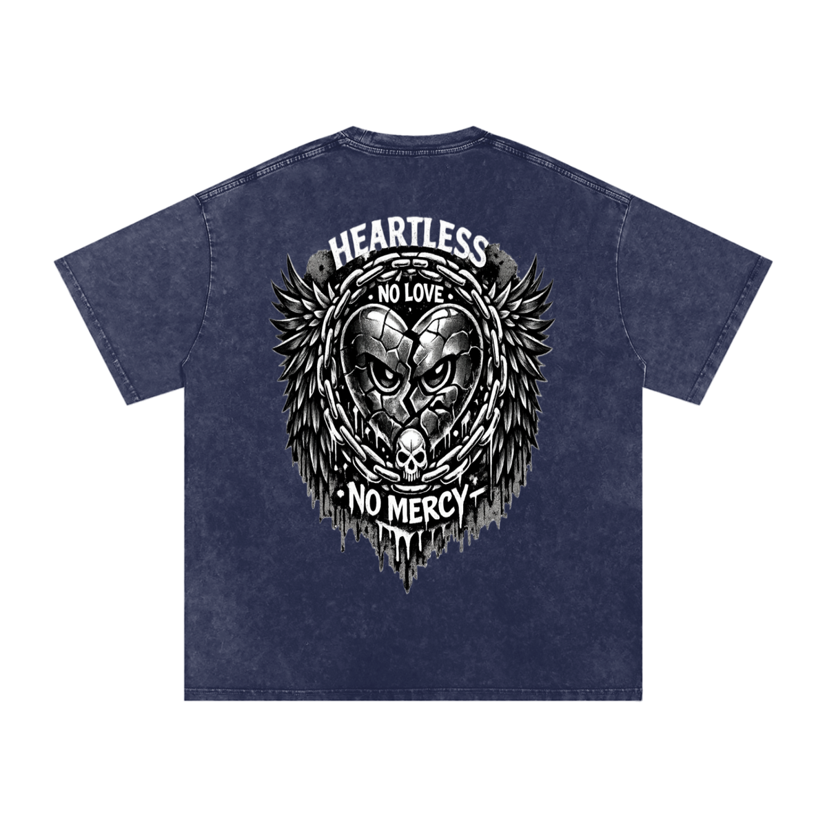 Snow Washed Oversized Cotton T-Shirt