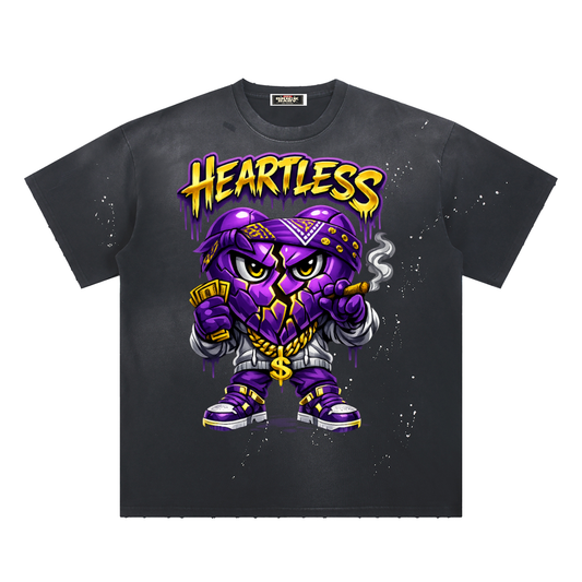 Hand-Frayed Sunfade Paint Splatter T-Shirt