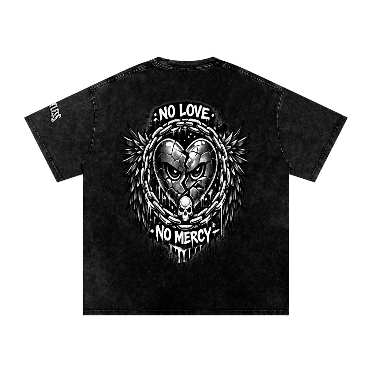 Snow Washed Oversized Cotton T-Shirt