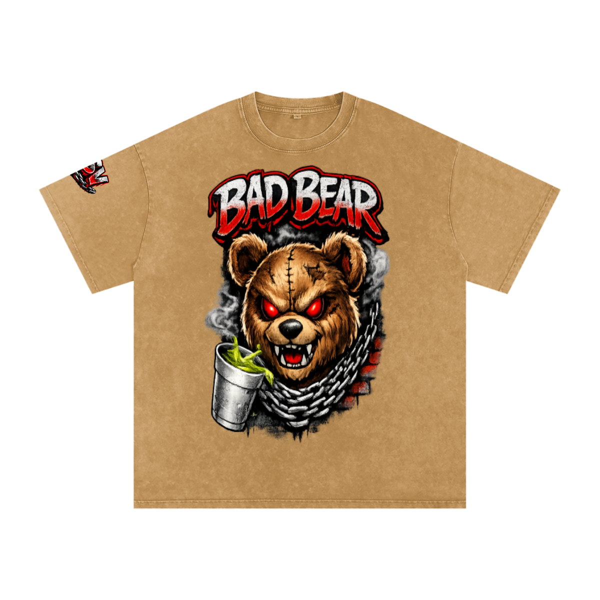 Snow Washed Oversized Cotton T-Shirt