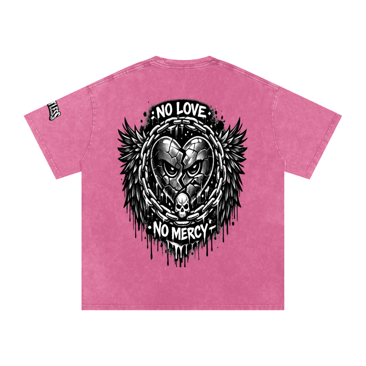 Snow Washed Oversized Cotton T-Shirt