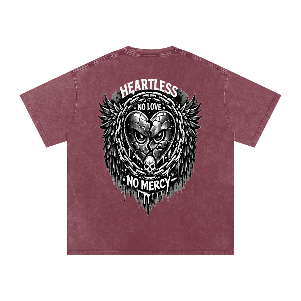 Snow Washed Oversized Cotton T-Shirt