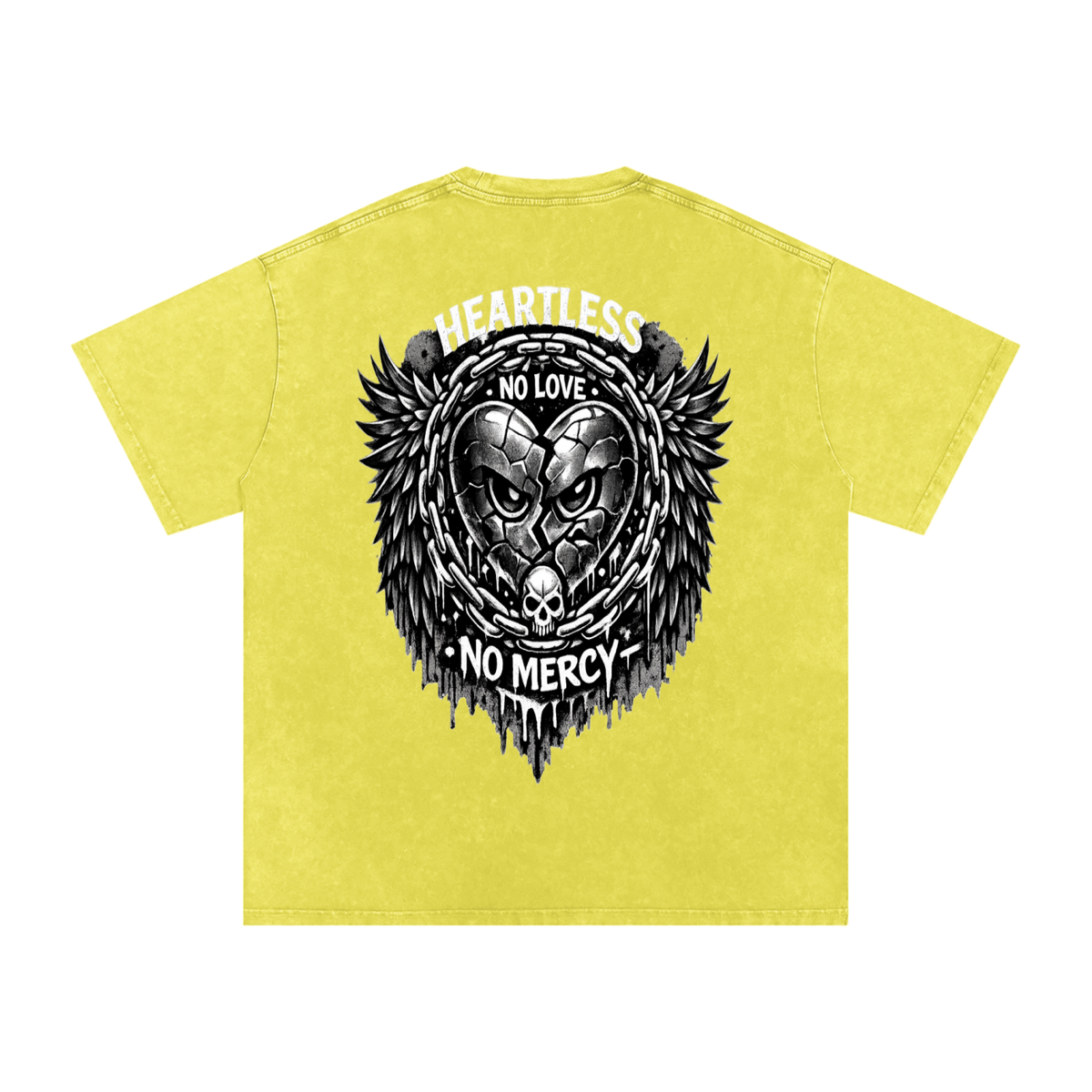 Snow Washed Oversized Cotton T-Shirt