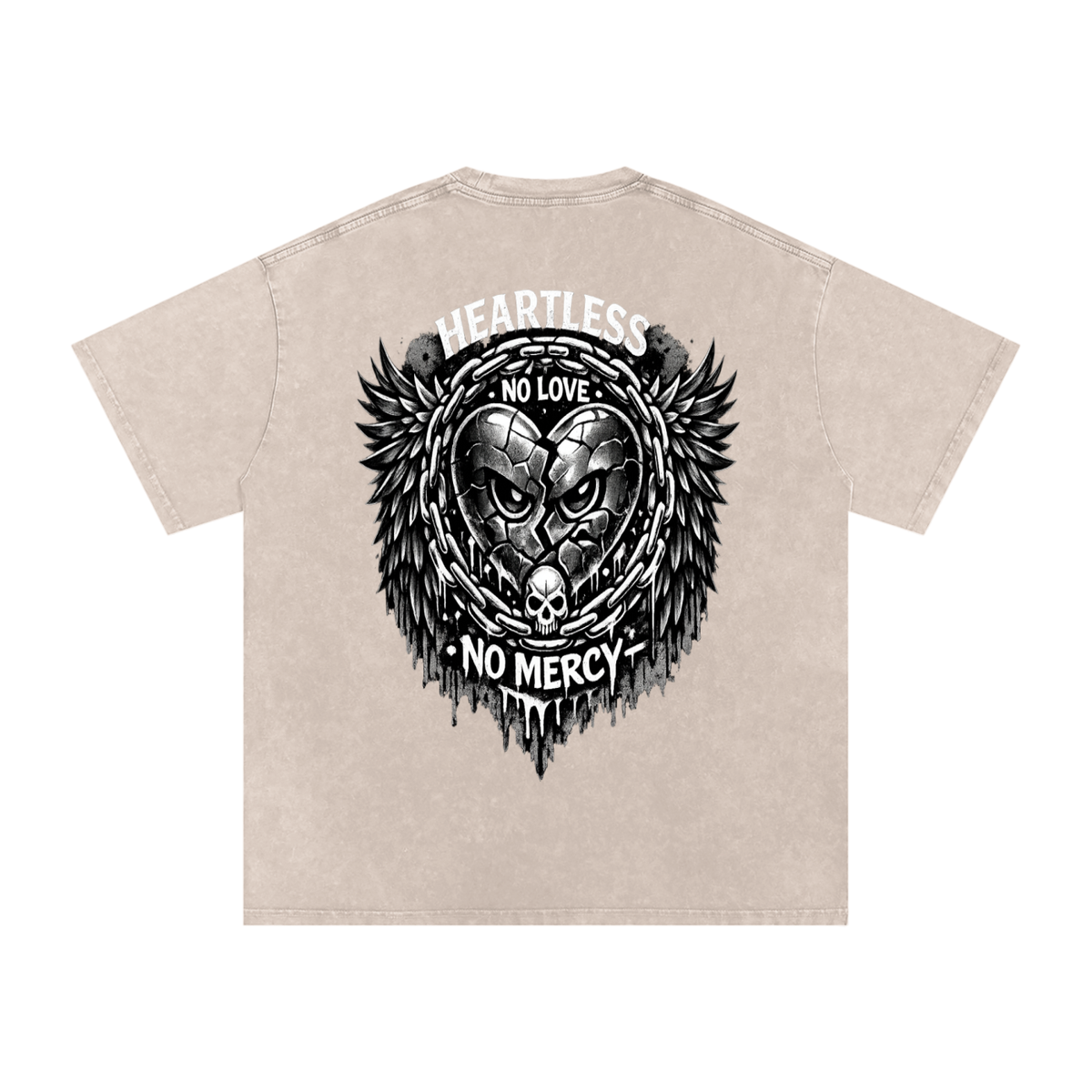 Snow Washed Oversized Cotton T-Shirt