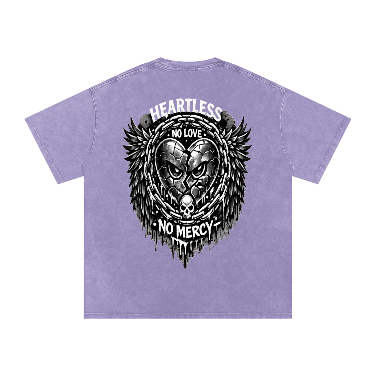 Snow Washed Oversized Cotton T-Shirt