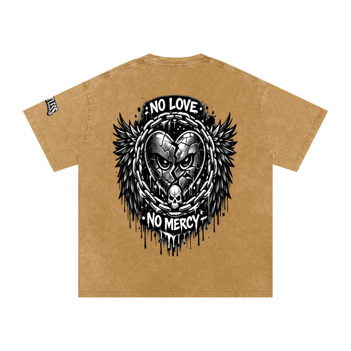 Snow Washed Oversized Cotton T-Shirt