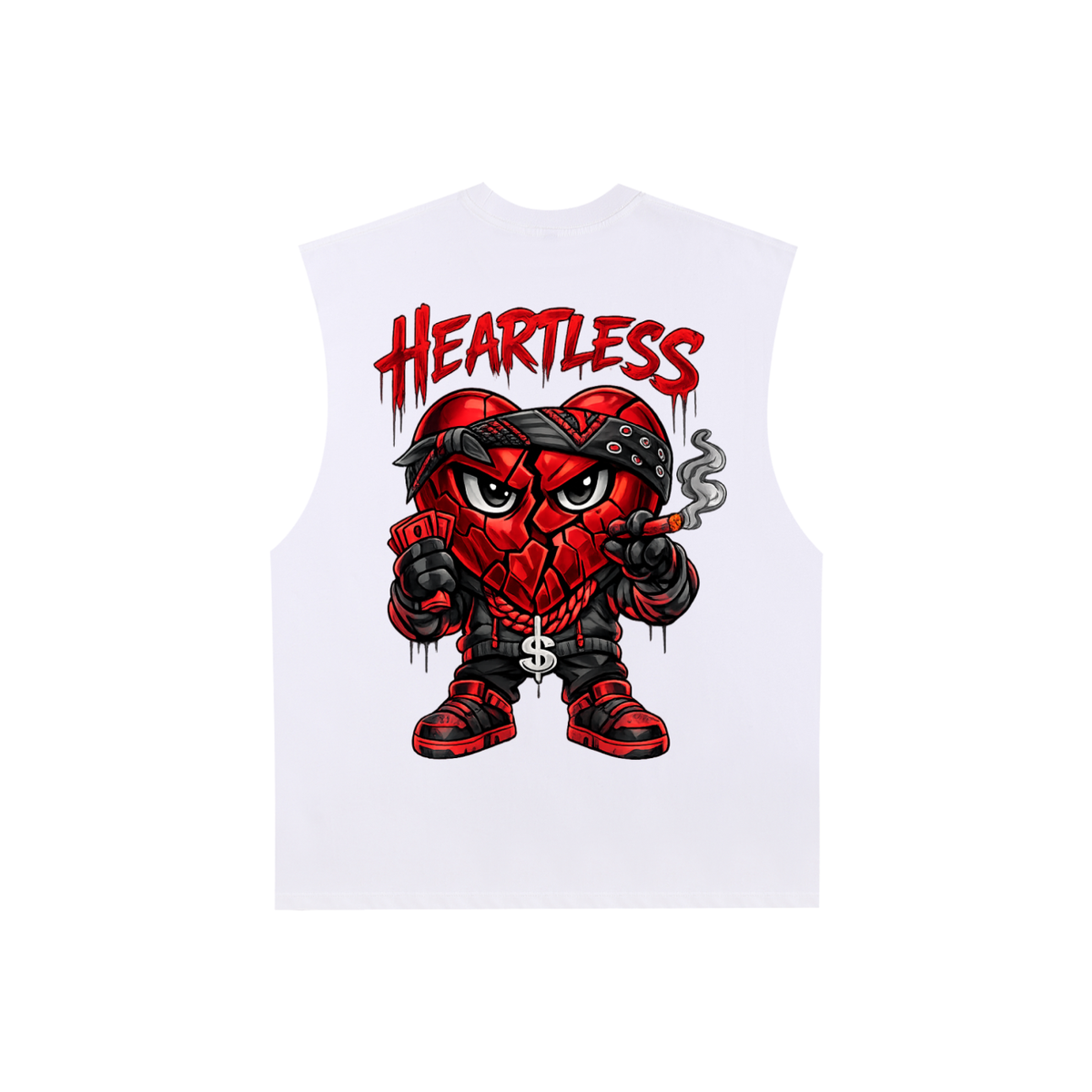Raw Edge Cotton Tank Top