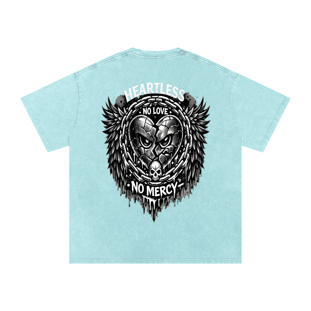 Snow Washed Oversized Cotton T-Shirt