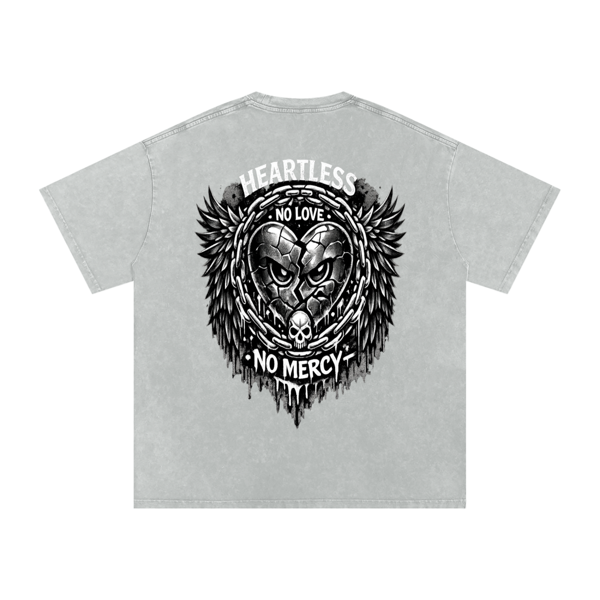 Snow Washed Oversized Cotton T-Shirt