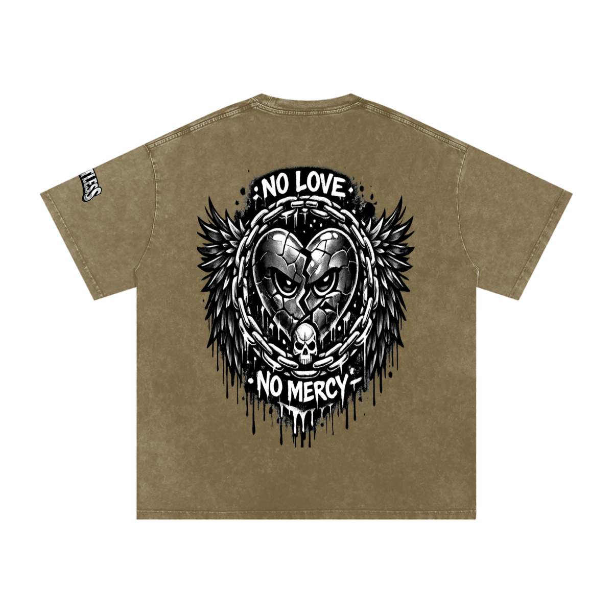 Snow Washed Oversized Cotton T-Shirt