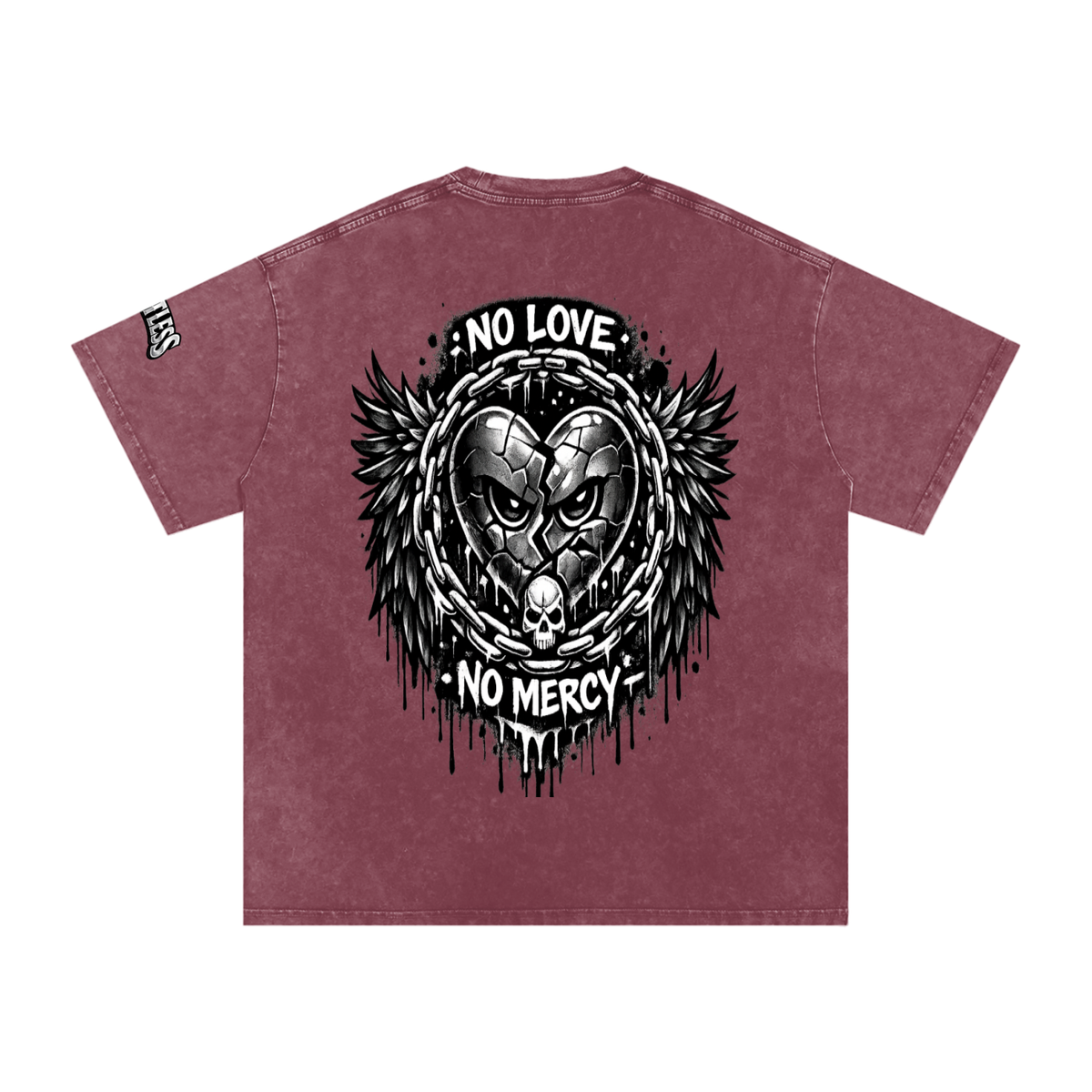 Snow Washed Oversized Cotton T-Shirt