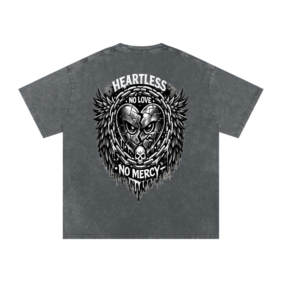 Snow Washed Oversized Cotton T-Shirt