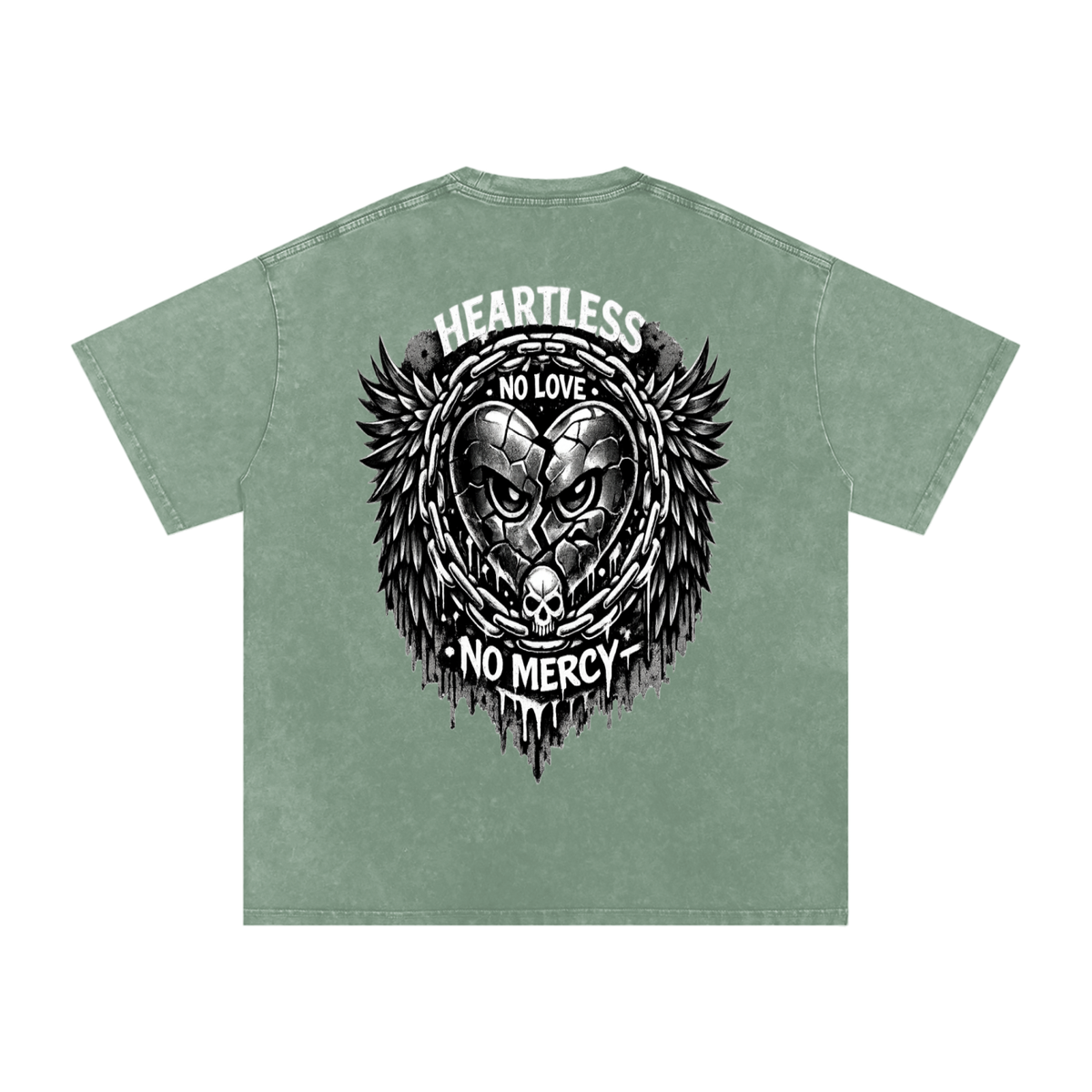 Snow Washed Oversized Cotton T-Shirt