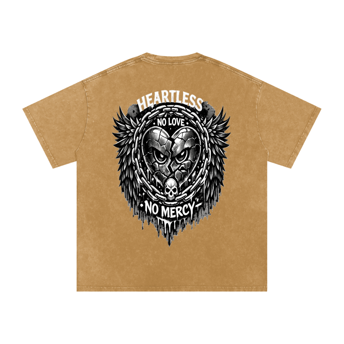 Snow Washed Oversized Cotton T-Shirt