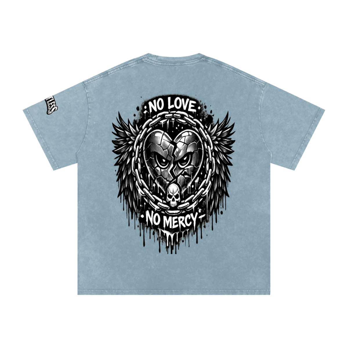 Snow Washed Oversized Cotton T-Shirt