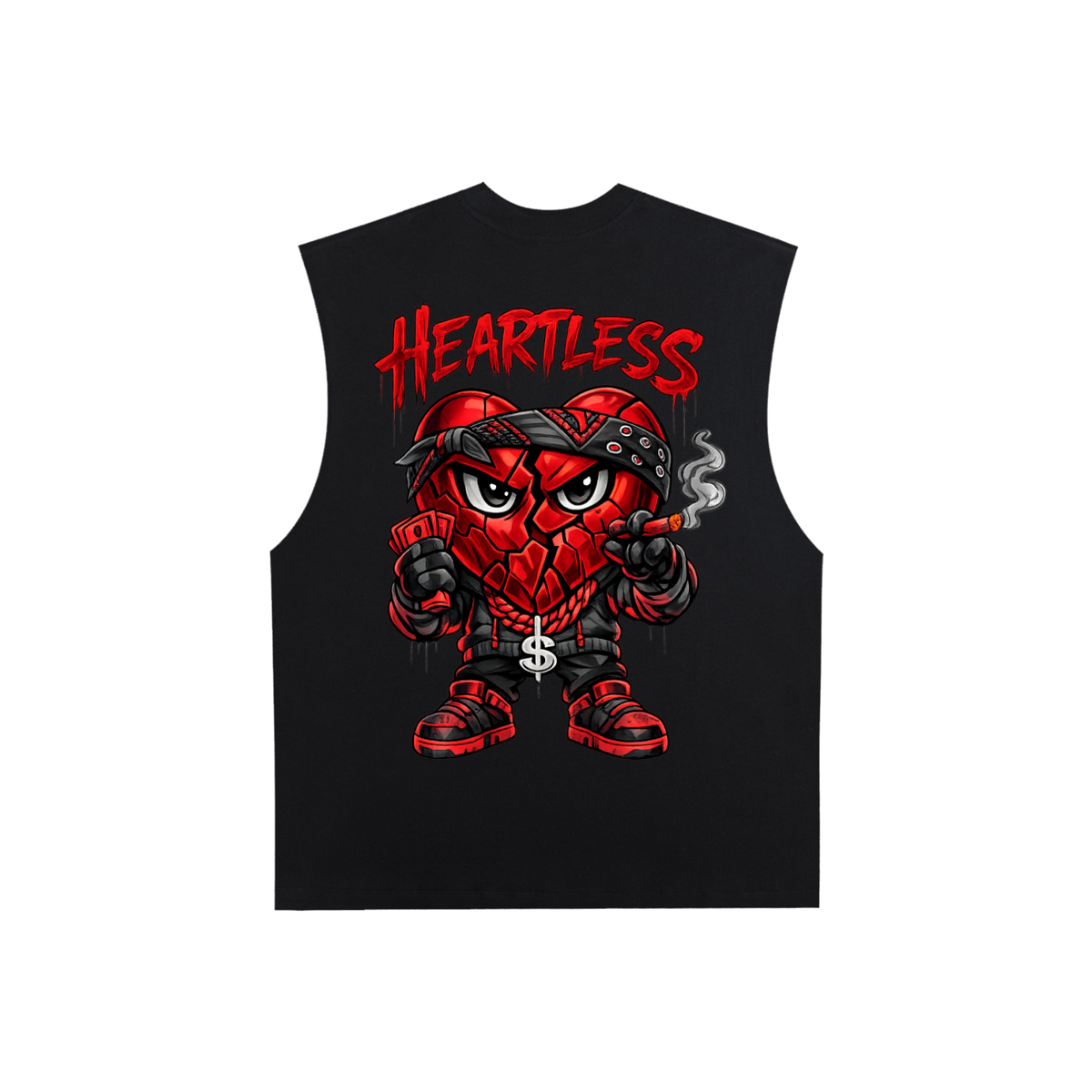 Raw Edge Cotton Tank Top